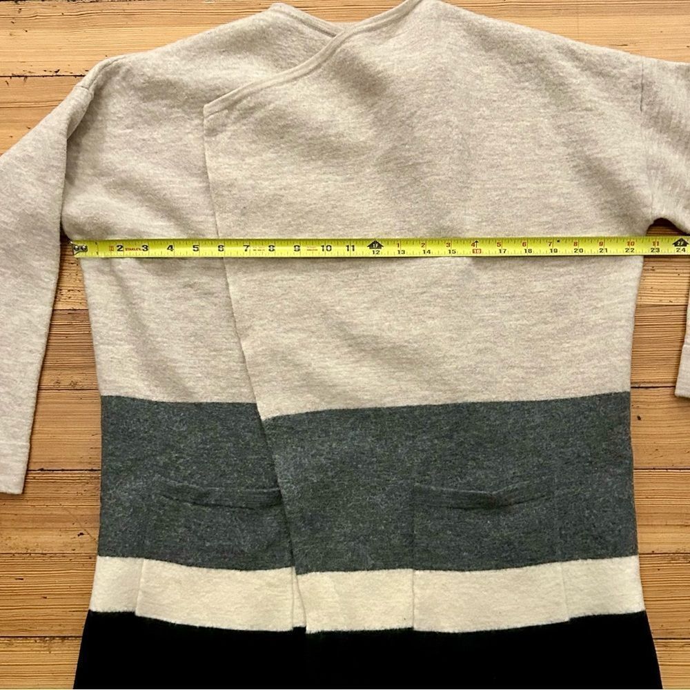 Madewell boiled wool, color block  open sweater. Size S/M. - Picture 7 of 11